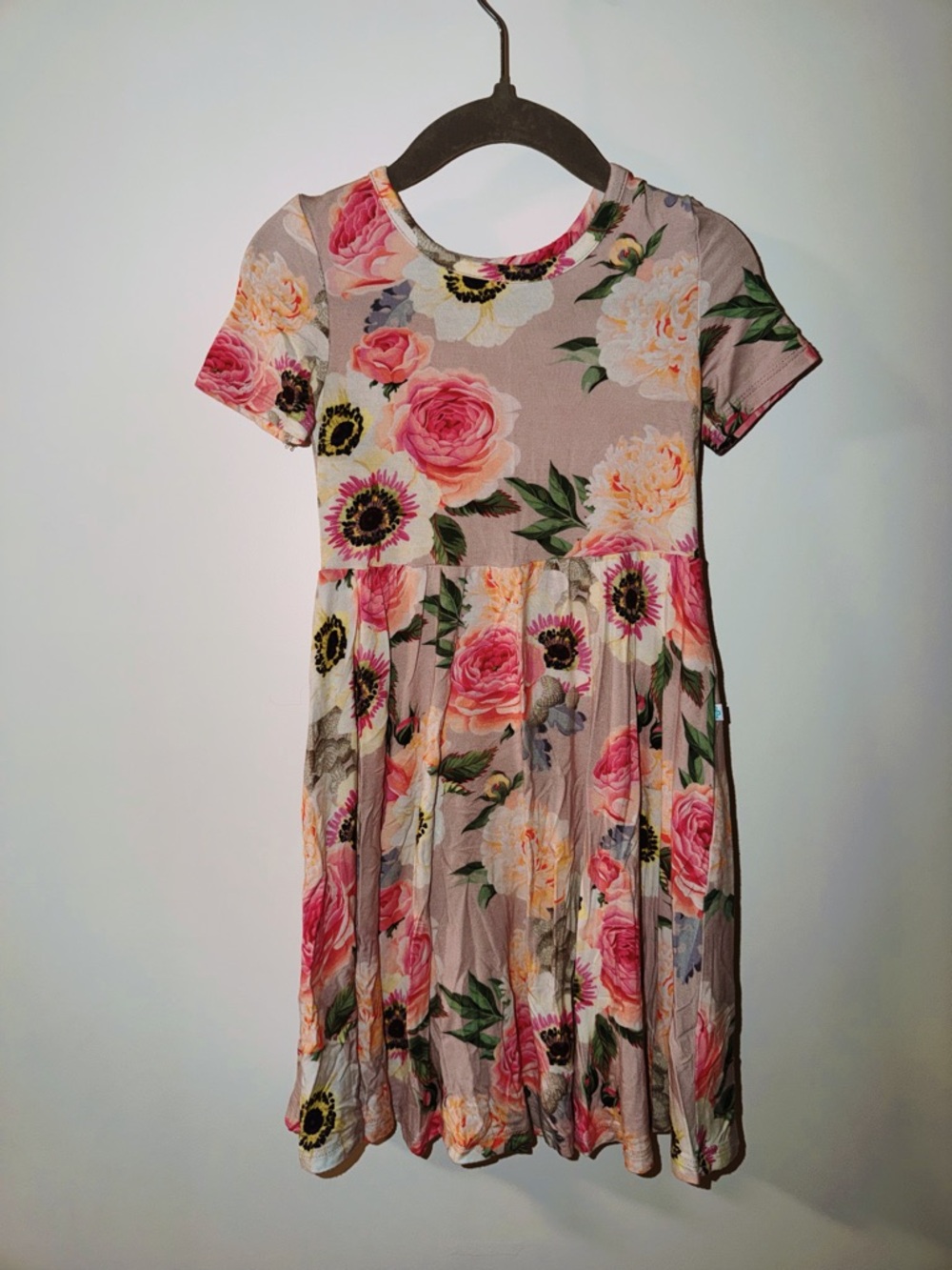 Posh Peanut Pink 3T-4T Floral Dress